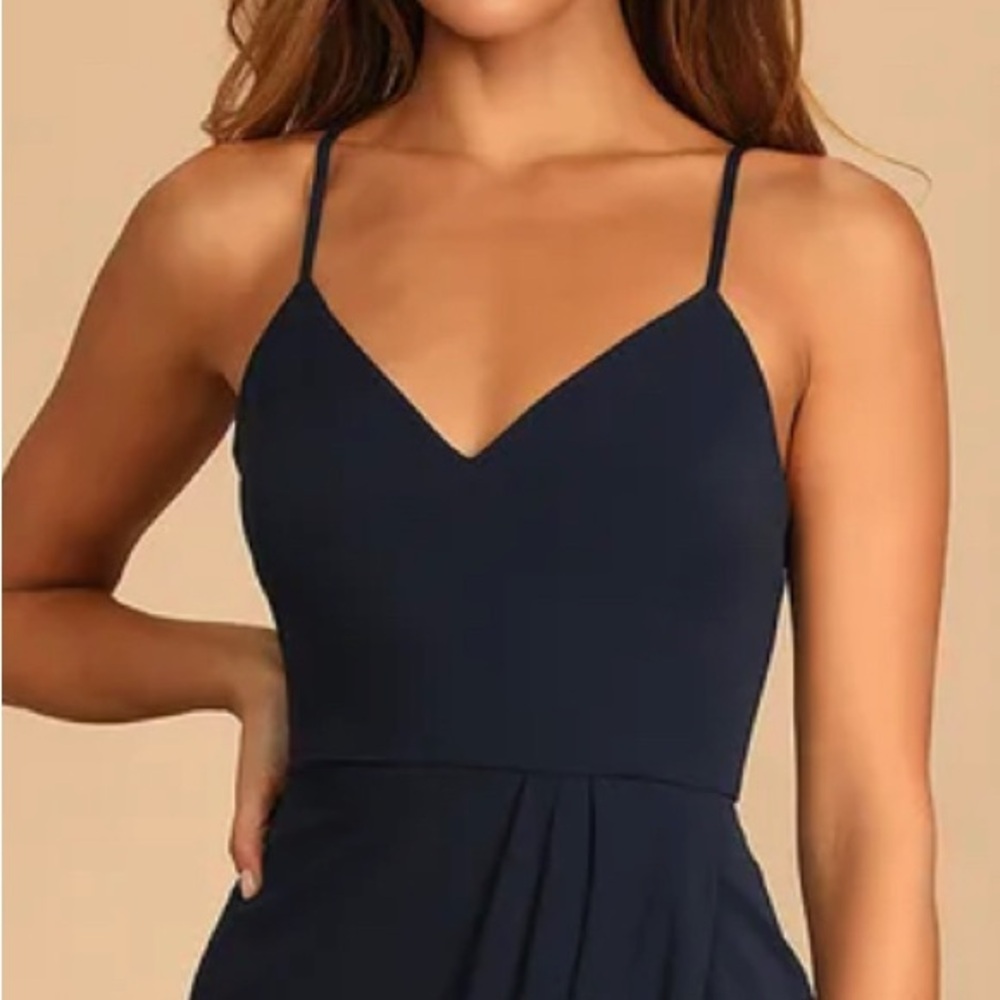 Xscape spaghetti strap tulip hem dress - NWT